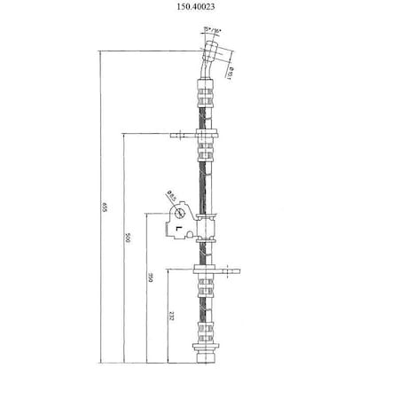 Centric Parts Brake Hose, 150.40023 150.40023